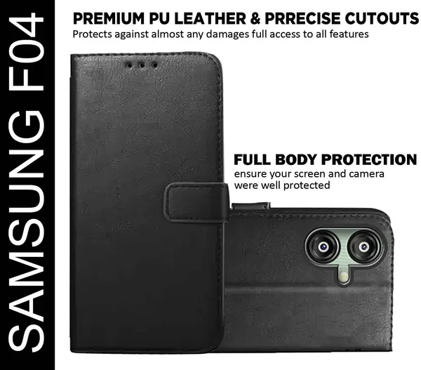 Black_Artificial_Leather_Samsung_F04_Back_Cover