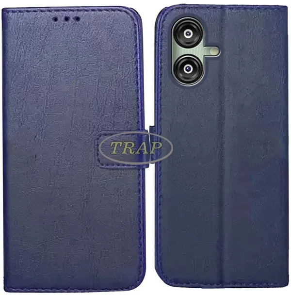 Blue_Artificial_Leather_Samsung_F04_Back_Cover