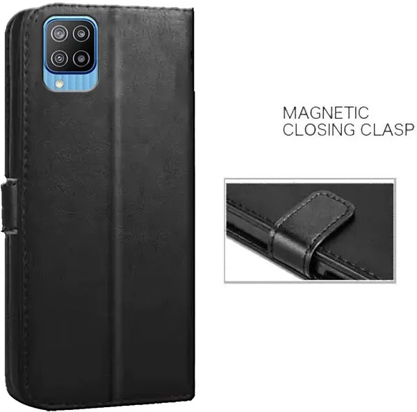 Black_Artificial_Leather_Samsung_Galaxy_F12_Flip_Cover