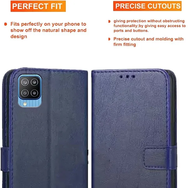 Blue_Artificial_Leather_Samsung_Galaxy_F12_Flip_Cover