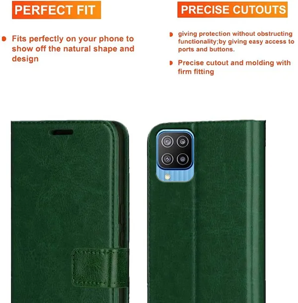 Green_Artificial_Leather_Samsung_Galaxy_F12_Flip_Cover