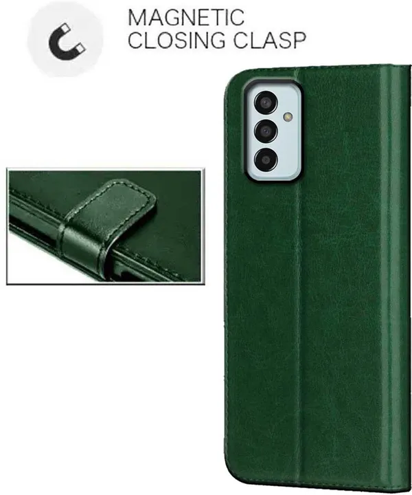 Green_Artificial_Leather_Samsung_F13_Back_Cover