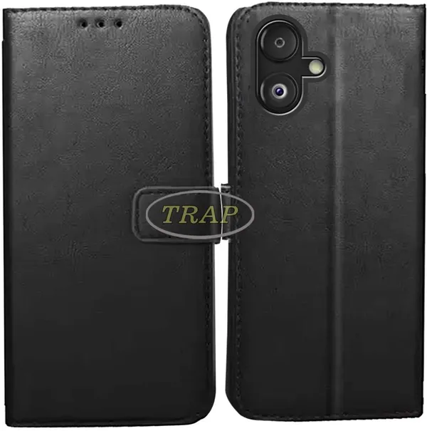 Black_Artificial_Leather_Samsung_F14_5G_Back_Cover