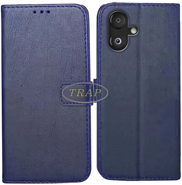 Blue_Artificial_Leather_Samsung_F14_5G_Back_Cover