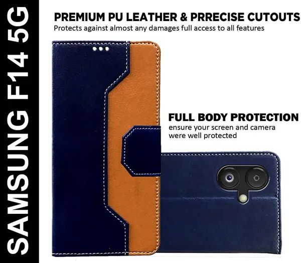 Multicolor_Artificial_Leather_Samsung_F14_5G_Back_Cover