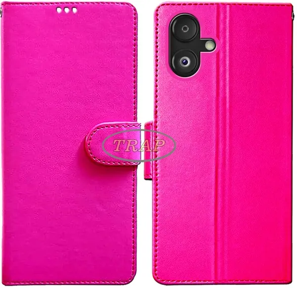 Pink_Artificial_Leather_Samsung_F14_5G_Back_Cover