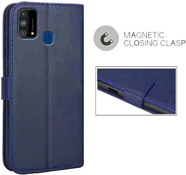 Blue_Leather_Samsung_Galaxy_F41_Flip_Cover