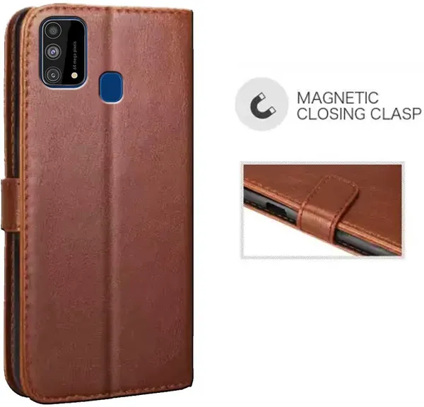 Brown_Leather_Samsung_Galaxy_F41_Flip_Cover