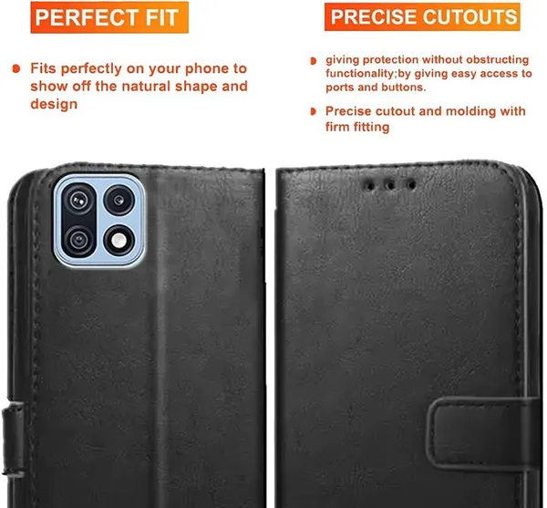 Black_Artificial_Leather_Samsung_Galaxy_F42_5G_Back_Cover