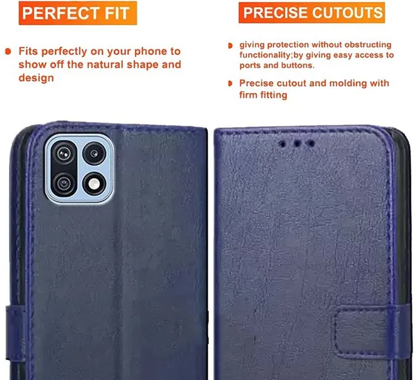 Blue_Artificial_Leather_Samsung_Galaxy_F42_5G_Back_Cover