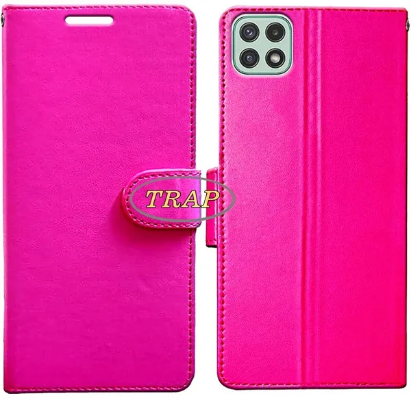 Pink_Artificial_Leather_Samsung_Galaxy_F42_5G_Back_Cover