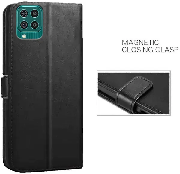 Black_Artificial_Leather_Samsung_Galaxy_F62_Flip_Cover