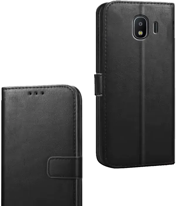 Black_Artificial_Leather_Samsung_Galaxy_J2_2018_Flip_Cover