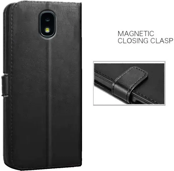 Black_Artificial_Leather_Samsung_Galaxy_J3_2018_Back_Cover