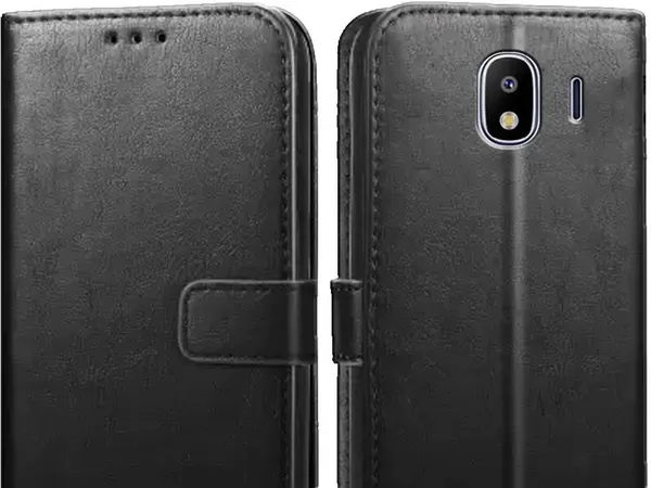 Black_Leather_Samsung_Galaxy_J4_Flip_Cover
