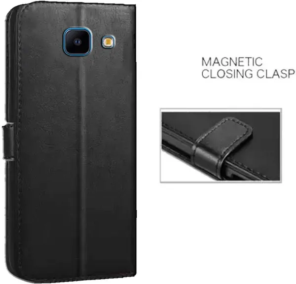 Black_Artificial_Leather_Samsung_Galaxy_J4_Core_Flip_Cover