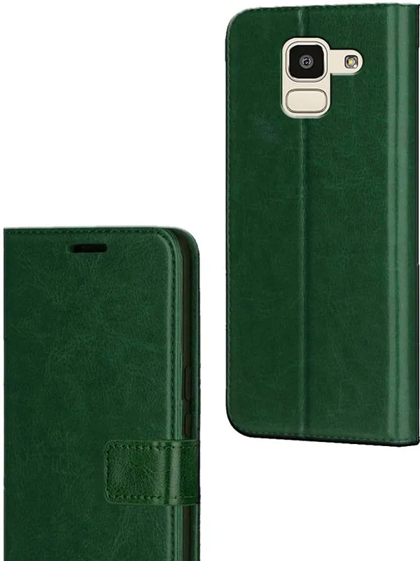 Green_Artificial_Leather_Samsung_Galaxy_J6_Flip_Cover