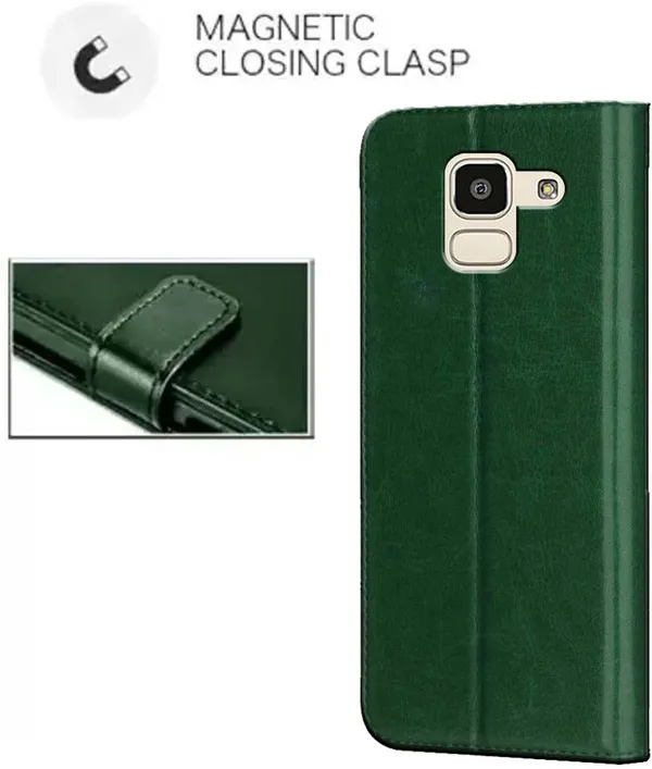 Green_Artificial_Leather_Samsung_Galaxy_J6_Flip_Cover