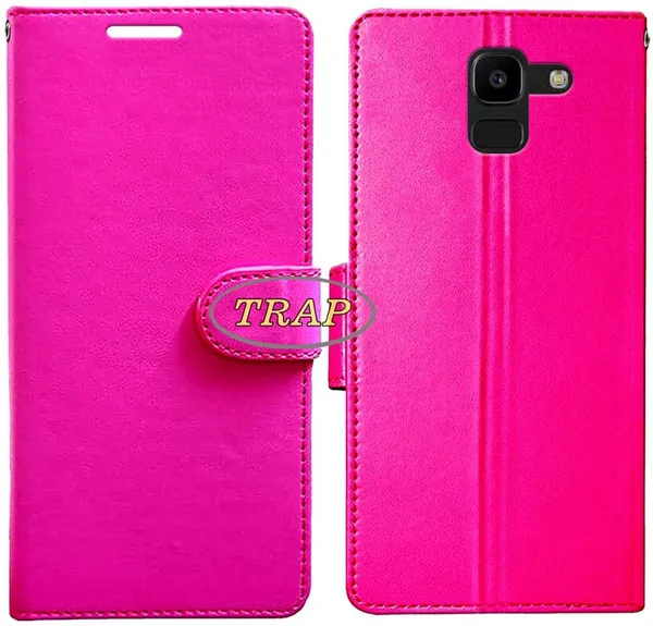 Pink_Artificial_Leather_Samsung_Galaxy_J6_Back_Cover