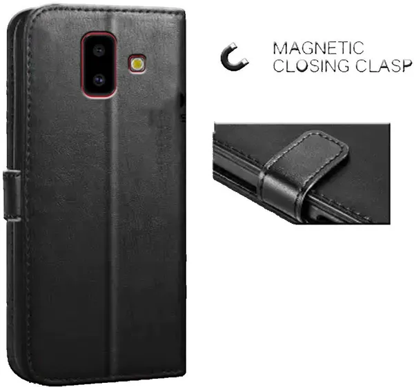Black_Leather_Samsung_Galaxy_J6_Plus_Flip_Cover