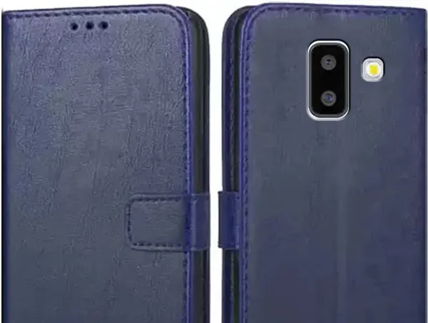 Blue_Leather_Samsung_Galaxy_J6_Plus_Flip_Cover