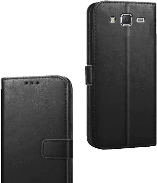 Black_Artificial_Leather_Samsung_Galaxy_J7_Flip_Cover