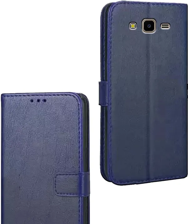 Blue_Artificial_Leather_Samsung_Galaxy_J7_Flip_Cover