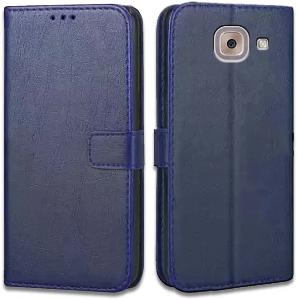 Blue_Artificial_Leather_Samsung_Galaxy_J7_Max_Flip_Cover