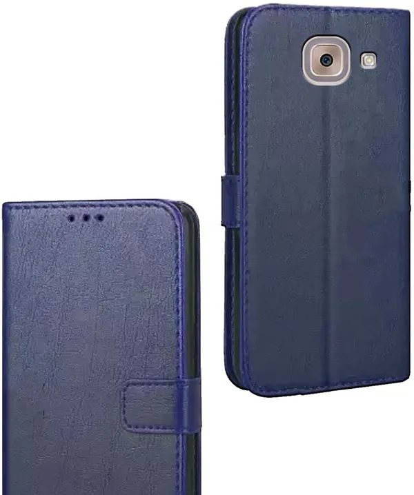 Blue_Artificial_Leather_Samsung_Galaxy_J7_Max_Flip_Cover
