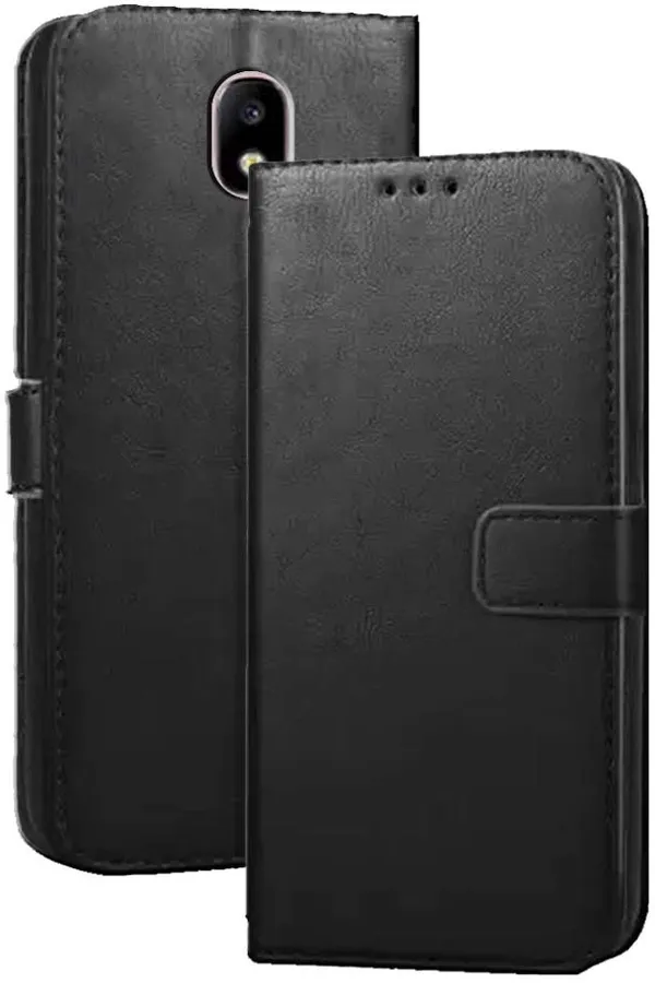 Black_Artificial_Leather_Samsung_Galaxy_J7_Pro_Flip_Cover
