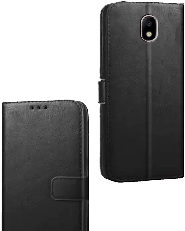 Black_Artificial_Leather_Samsung_Galaxy_J7_Pro_Flip_Cover