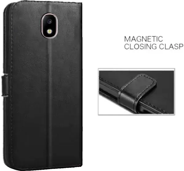 Black_Artificial_Leather_Samsung_Galaxy_J7_Pro_Flip_Cover