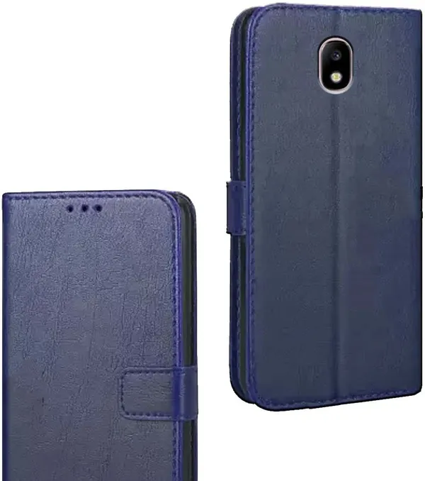 Blue_Artificial_Leather_Samsung_Galaxy_J7_Pro_Flip_Cover
