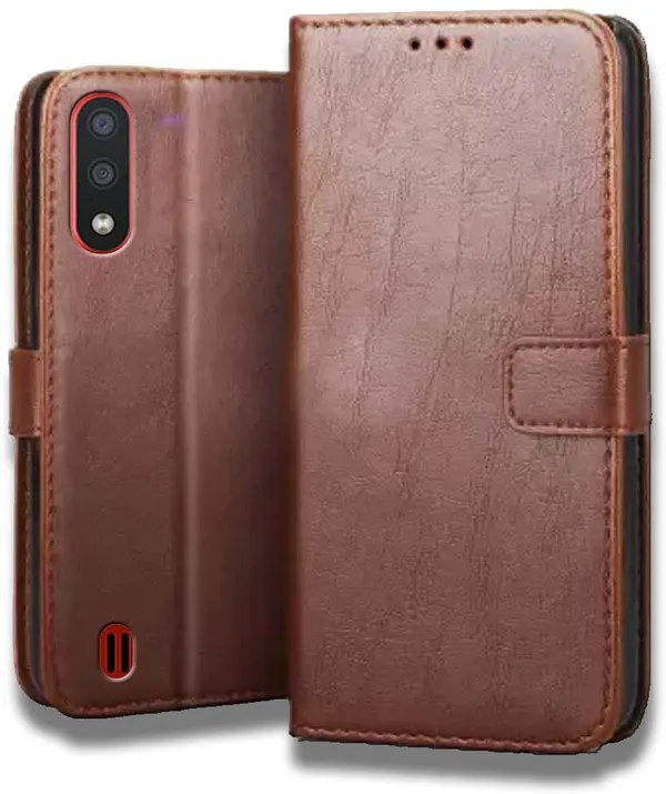 Brown_Leather_Samsung_Galaxy_M01_Flip_Cover
