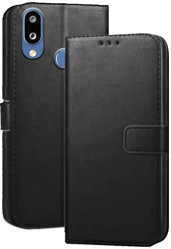 Black_Artificial_Leather_Samsung_Galaxy_M01S_Flip_Cover