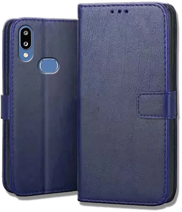 Blue_Leather_Samsung_Galaxy_M01S_Flip_Cover