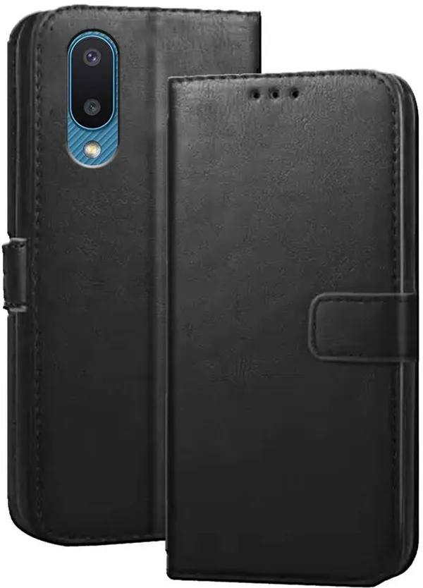 Black_Artificial_Leather_Samsung_Galaxy_M02_Flip_Cover