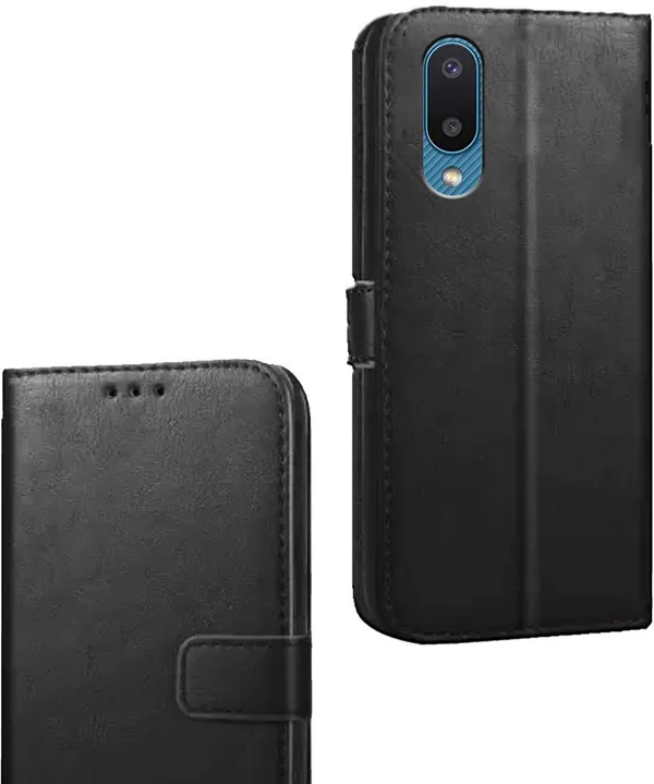 Black_Artificial_Leather_Samsung_Galaxy_M02_Flip_Cover