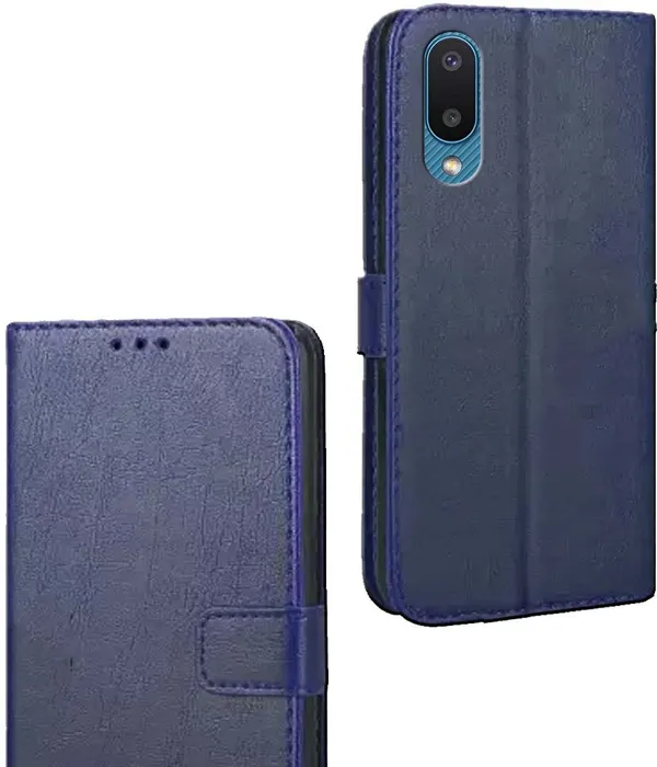Blue_Artificial_Leather_Samsung_Galaxy_M02_Flip_Cover