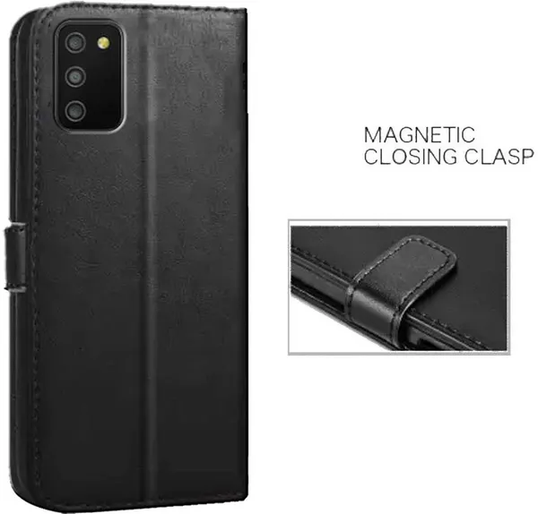 Black_Artificial_Leather_Samsung_Galaxy_M02S_Flip_Cover