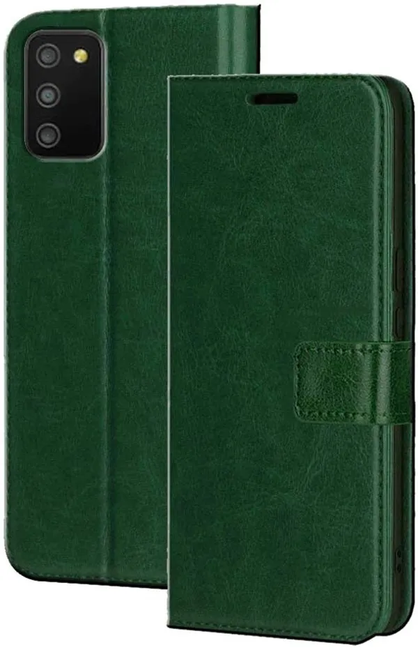 Green_Artificial_Leather_Samsung_Galaxy_M02S_Flip_Cover