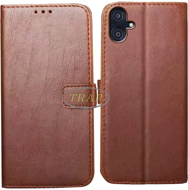 Brown_Artificial_Leather_Samsung_M04_Back_Cover