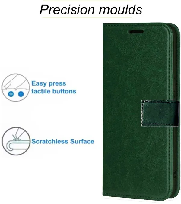 Green_Artificial_Leather_Samsung_Galaxy_M10_Flip_Cover