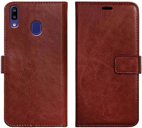 Brown_Leather_Samsung_Galaxy_M10S_Flip_Cover