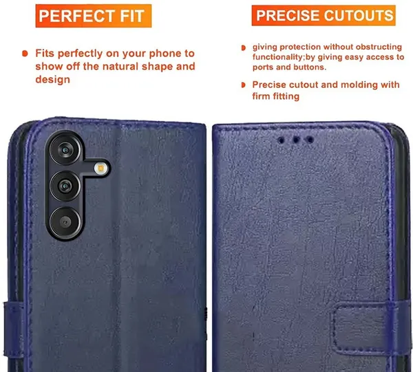 Blue_Artificial_Leather_Samsung_M13_4G_Back_Cover