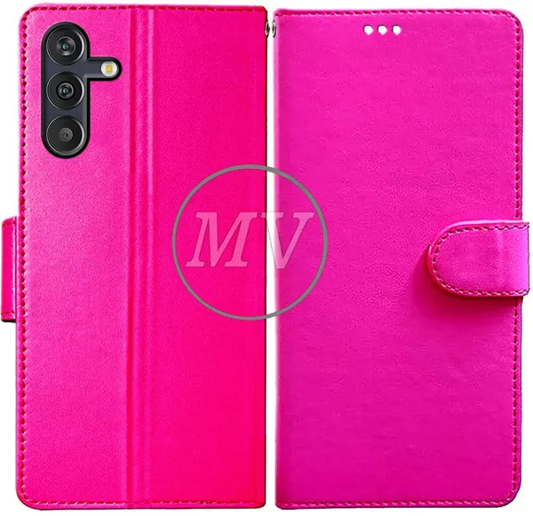 Pink_Artificial_Leather_Samsung_M13_4G_Back_Cover