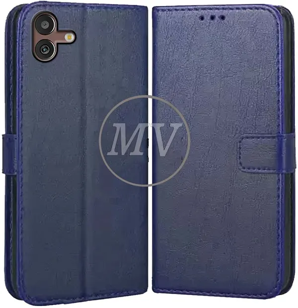 Blue_Artificial_Leather_Samsung_M13_5G_Back_Cover