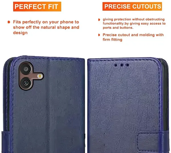 Blue_Artificial_Leather_Samsung_M13_5G_Back_Cover