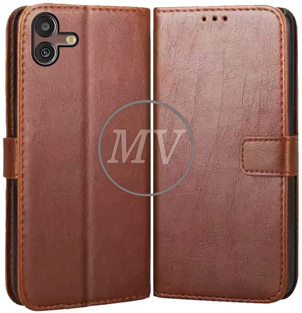 Brown_Artificial_Leather_Samsung_M13_5G_Back_Cover