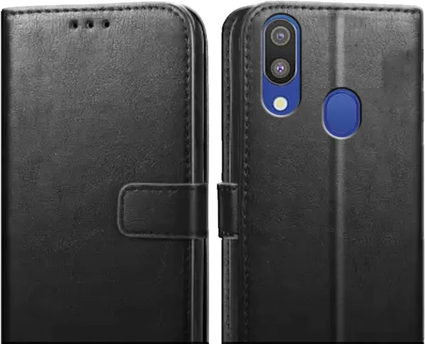 Black_Leather_Samsung_Galaxy_M20_Flip_Cover